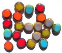 20 10x9mm Oval Window Beads Mix Pack